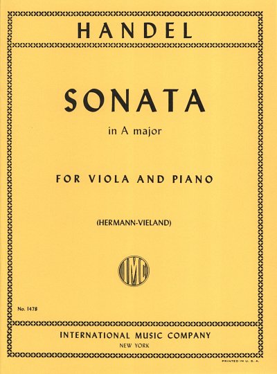 G.F. Händel: Sonata La (Hermann/Vieland) (Bu)