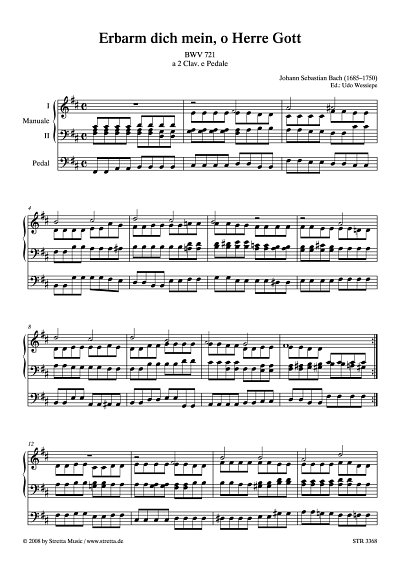 DL: J.S. Bach: Erbarm dich mein, o Herre Gott Choralvorspiel