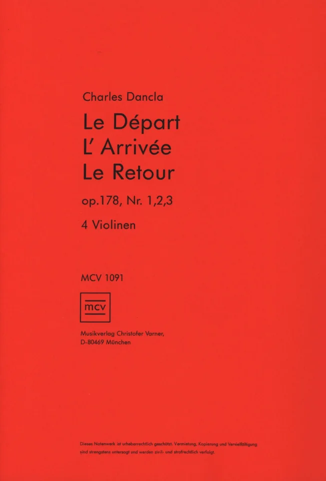 C. Dancla: Le Départ /L'Arrivée/ Le Retour op. , 4Vl (Pa+St) (0)
