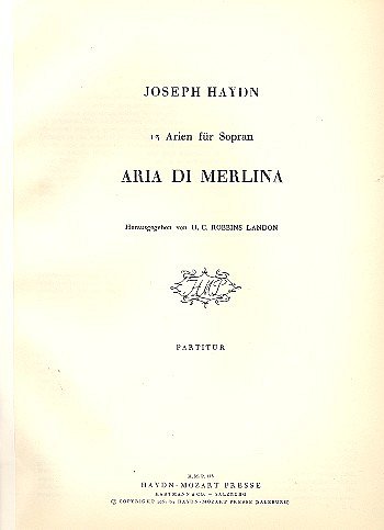 J. Haydn: Aria di Merlina Hob. XXIVb:17  (Dirpa)