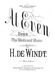 H. de Windt: At Even