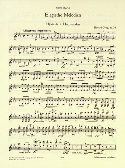 E. Grieg: 2 Elegische Melodien Op 34