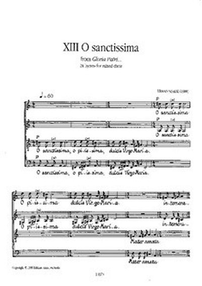 U. Sisask: Gloria Patri Opus 17/13 O Sanctissima, Ch (Chpa)