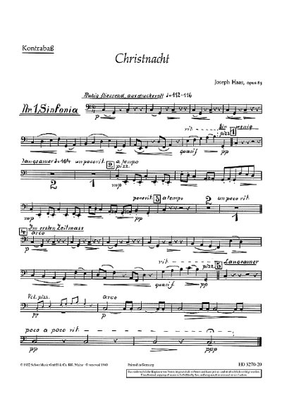 J. Haas: Christnacht op. 85  (Kb)