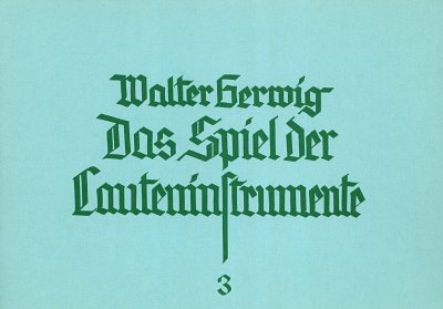 G. Walter: Das Spiel der Lauteninstrumente Band 3, Lt