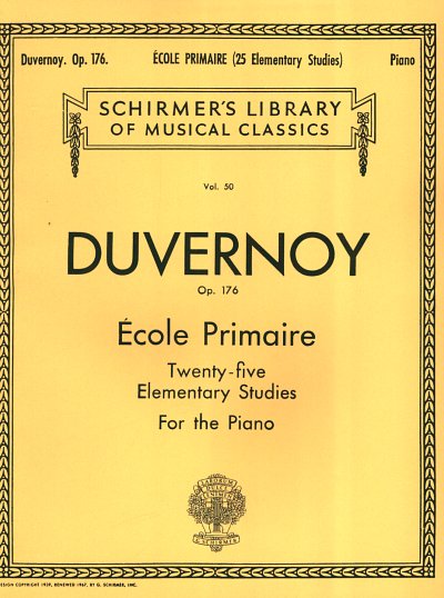J. Duvernoy: Ecole Primaire (25 Elementary Studies), Op. 176