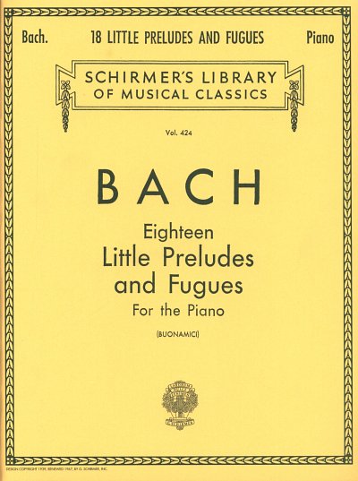 J.S. Bach: 18 Little Preludes and Fugues, Klav