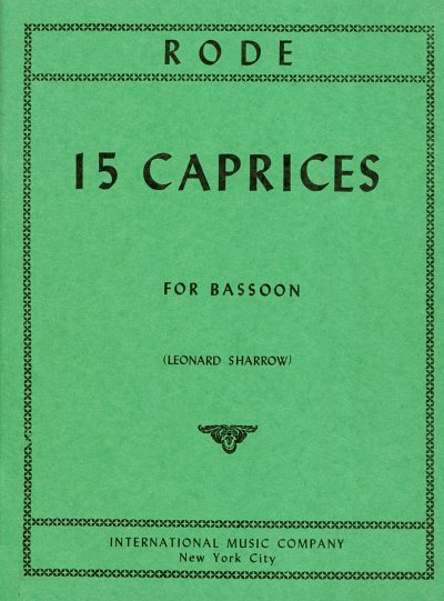P. Rode: Capricci (15) (Sharrow), Fag