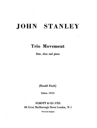 J. Stanley: Trio Movement