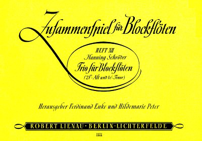 H. Schröder: Trio für Blockflöten 12 (Part.)