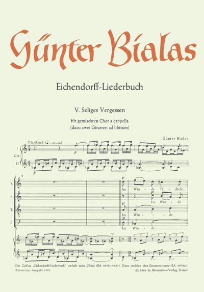 G. Bialas: Seliges Vergessen für gemischten Chor a cappella Nr. 5