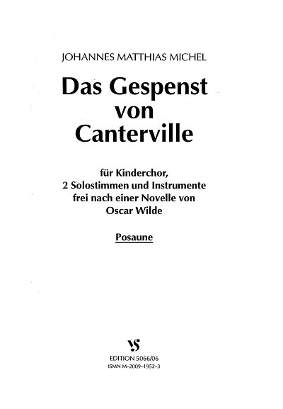 Michel Johannes Matthias: Das Gespenst Von Canterville