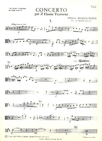 M. Haydn: Concerto per il Flauto Traverso 
