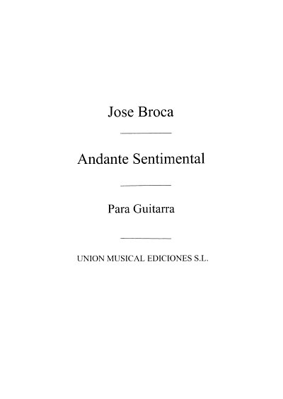 Andante Sentimental (Balaguer) Guitar