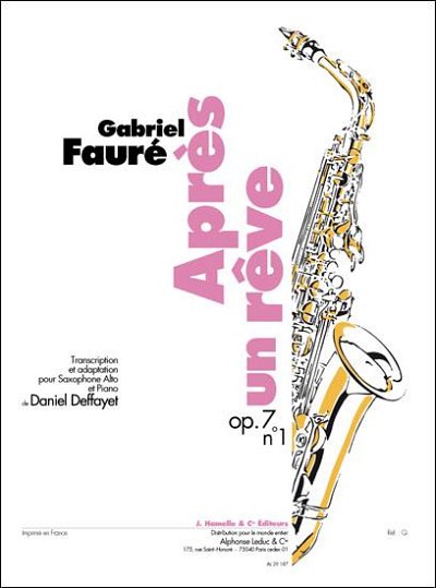 G. Fauré: Après Un Rêve Op.7 No.1, ASaxKlav (Bu)
