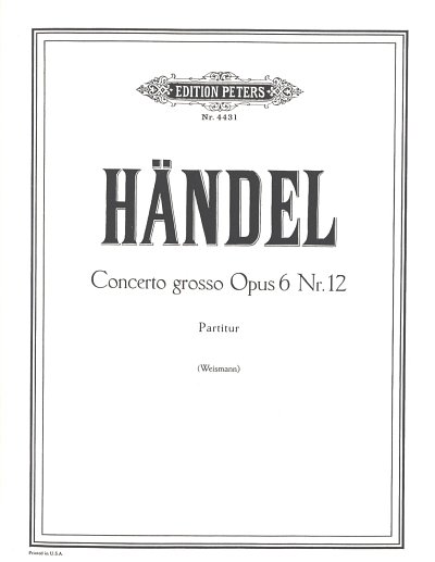 G.F. Haendel: Concerto Grosso H-Moll Op 6/12 Hwv 330