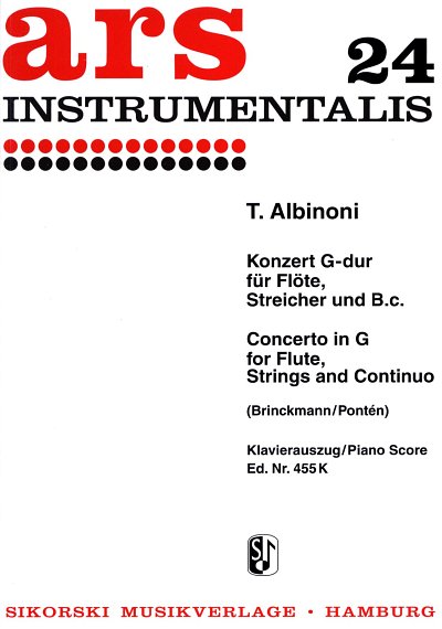 T. Albinoni: Konzert fuer Floete, 2 Violinen u, FlKlav (KA+S