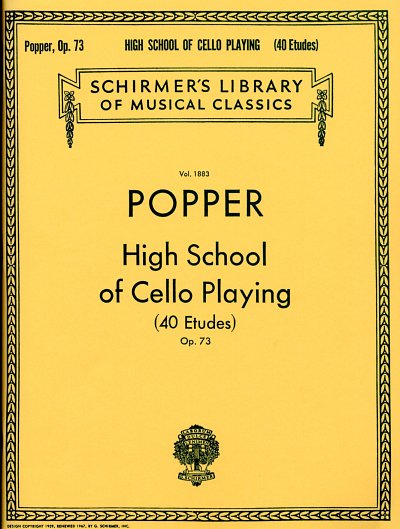 D. Popper: High School of Cello Playing (40 Etudes), Op., Vc