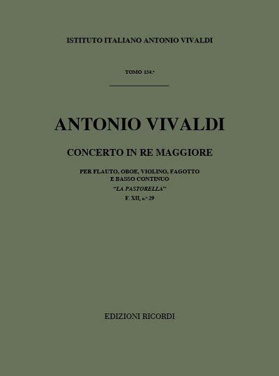 Concerto in Re Maggiore 'La Pastorella'  (Part.)