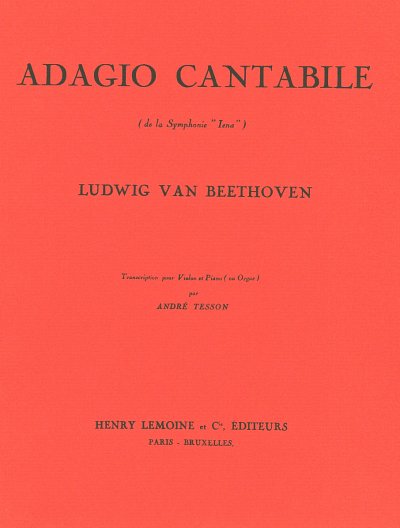 L. v. Beethoven: Adagio cantabile de l, VlKlv/Org (KlavpaSt)