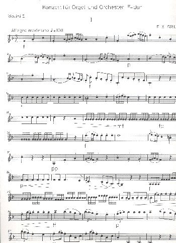 F.X. Brixi: Konzert fuer Orgel F-Dur (Vl2)