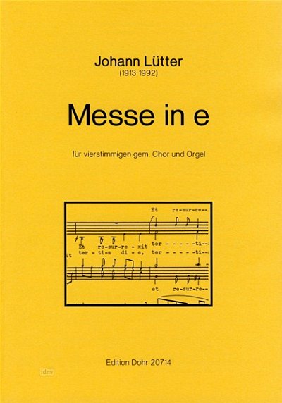 J. Lütter: Messe in e-Moll (Chpa)