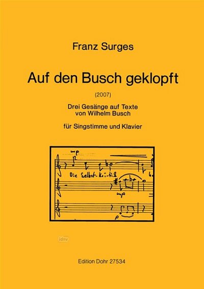 F. Surges: Auf den Busch geklopft, GesKlav (Part.)