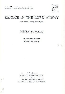 H. Purcell: Rejoice in the Lord alway, Ch (Chpa)