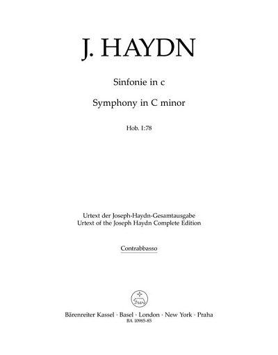 J. Haydn: Sinfonie in c Hob. I:78, Sinfo (KB)