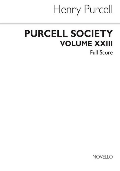 H. Purcell: Purcell Society Volume 23 - The Services (Bu)