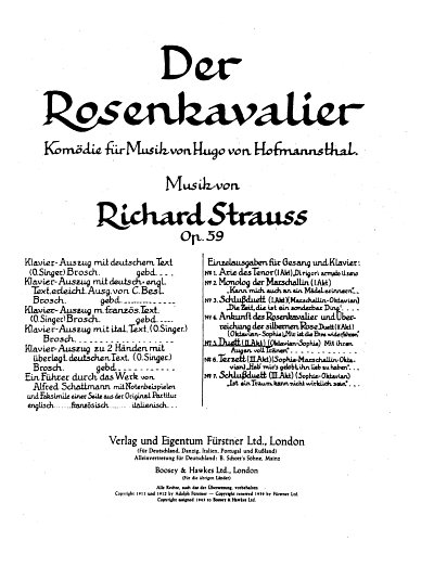 R. Strauss: Rosenkavalier Duett Akt 2