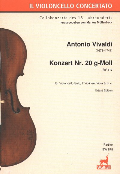 A. Vivaldi: Konzert g-Moll Nr. 20 RV417 (Part.)