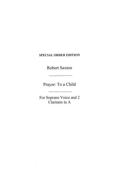 R. Saxton: Prayer