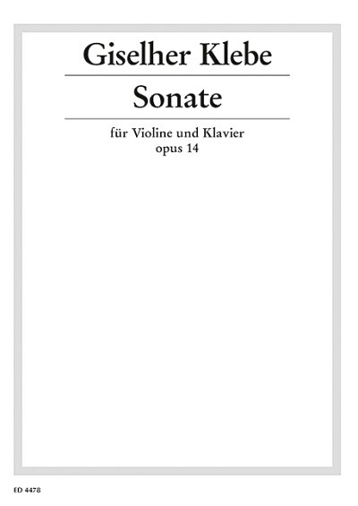 G. Klebe: Sonate op. 14 , VlKlav