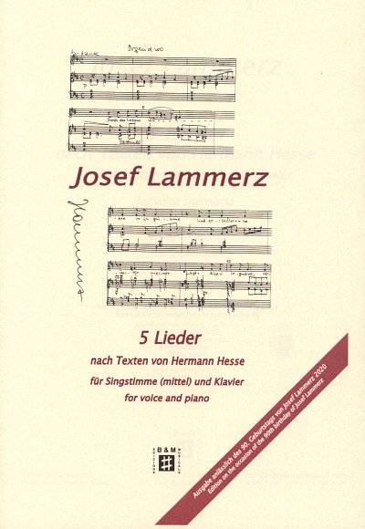J. Lammerz: 5 Lieder, GesMKlav