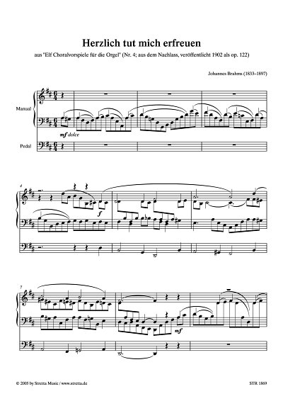 DL: J. Brahms: Herzlich tut mich erfreuen aus 