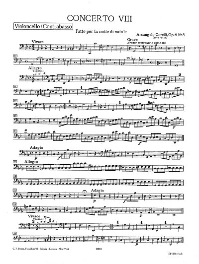 A. Corelli: Concerto grosso g-Moll op. 6/, 2VlVcStrBc (VcKb)