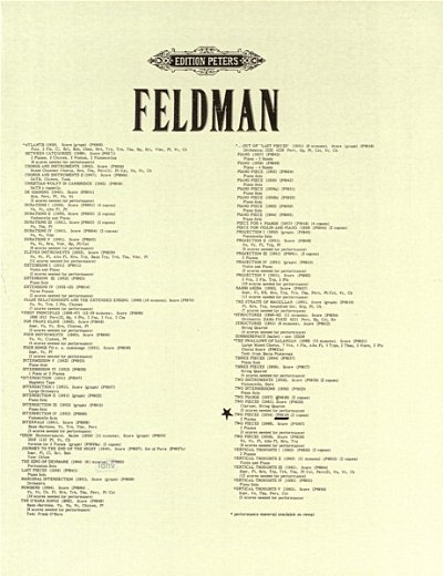 M. Feldman: Pieces 2