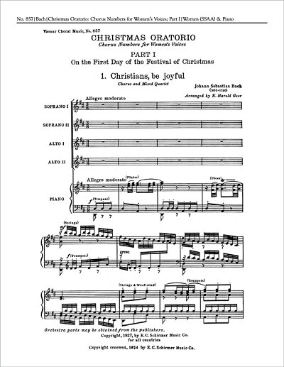 J.S. Bach: Christmas Oratorio, Part 1: Choruses (Chpa)