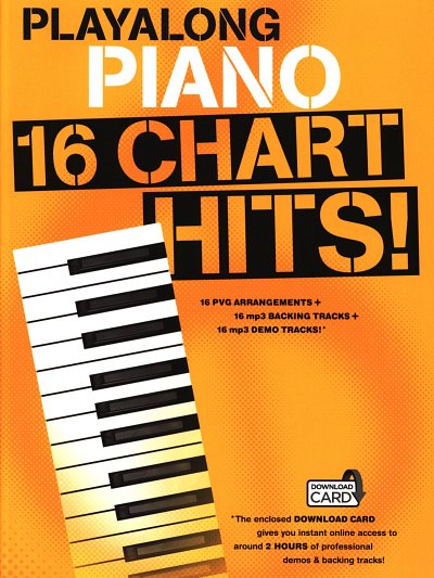 Playalong Piano: 16 Chart Hi., Singstimme, Klavier