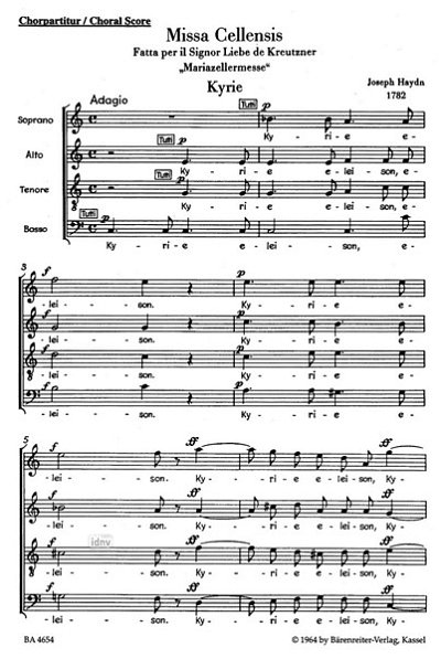 J. Haydn: Missa Cellensis Hob.XXII:8, 4GesGchOrchO (Chpa)