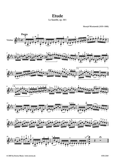 DL: H. Weniawski: Etude Le Sautille, op. 10/1
