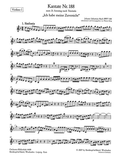 J.S. Bach: Kantate Nr. 188 BWV 188 "Ich habe meine Zuversicht"