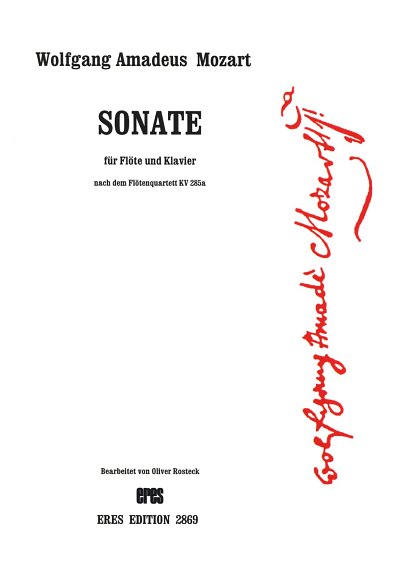 W.A. Mozart: Sonate nach dem Floetenquarte, FlKlav (KlavpaSt