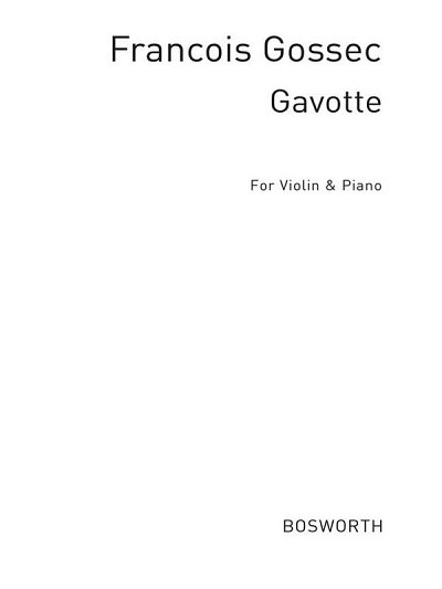 Francois Gossec: Gavotte For Violin And Piano