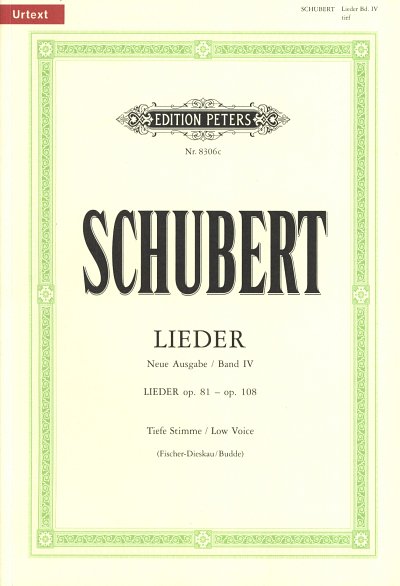F. Schubert: Lieder 3 - tiefe Stimme, GesTiKlav