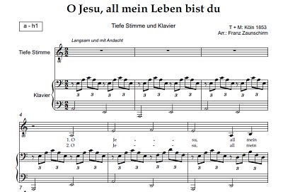 DL: (Traditional): O Jesu, all mein Leben bi, GesTiKlav (Par