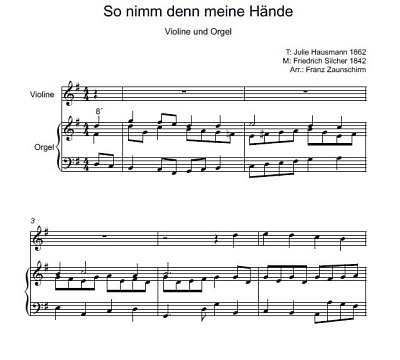DL: (Traditional): So nimm denn meine Hände, VlOrg (Par2St)