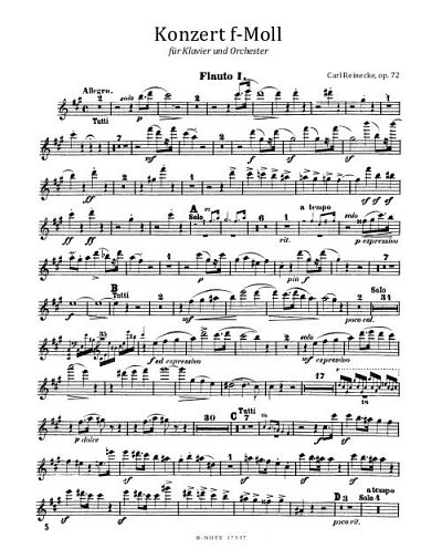 C. Reinecke: Klavierkonzert Nr.1 f-Moll o, KlavOrch (Stsatz)