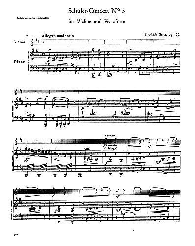F. Seitz: Friedrich Seitz: Concerto Op. 22, VlOrch (Bu)